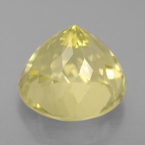 Quarzo Giallo limone naturale da 5.93 ct, Taglio rotondo, VS