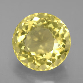Quarzo naturale giallo da 5,07 ct, taglio rotondo, VS