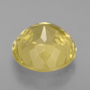 Quarzo naturale giallo da 5,07 ct, taglio rotondo, VS