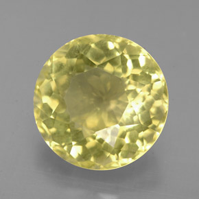 Quarzo naturale giallo da 4,69 ct, taglio rotondo, VS