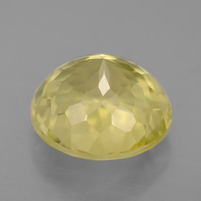 Quarzo naturale giallo da 4,69 ct, taglio rotondo, VS