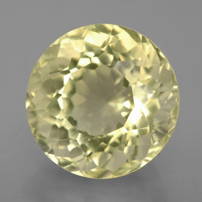 Quarzo naturale giallo da 5,55 ct, taglio rotondo, VVS-VS