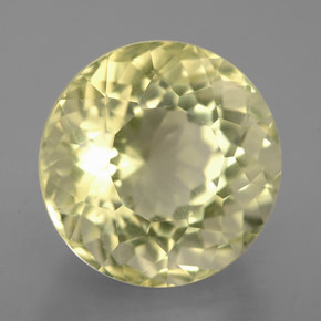 Quarzo naturale giallo da 5,55 ct, taglio rotondo, VVS-VS