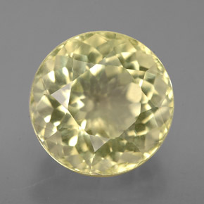 Quarzo naturale giallo da 5,22 ct, taglio rotondo, VVS