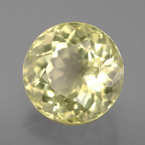 Quarzo naturale giallo da 5,22 ct, taglio rotondo, VVS