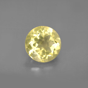 Quarzo naturale giallo da 2,50 ct, taglio rotondo, VVS