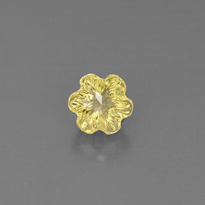 Quarzo naturale giallo da 2,19 ct, taglio fiore, trasparente