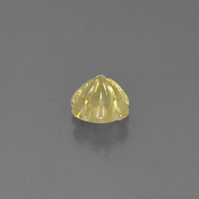 Quarzo naturale giallo da 2,19 ct, taglio fiore, trasparente