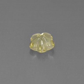 Quarzo naturale giallo da 1,86 ct, taglio fiore, trasparente