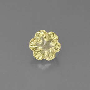 Quarzo naturale giallo da 2,62 ct, taglio fiore, trasparente