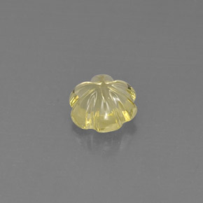 Quarzo naturale giallo da 2,62 ct, taglio fiore, trasparente