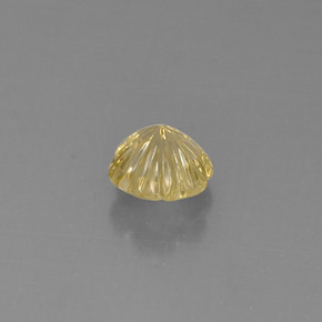 Quarzo naturale giallo da 2,47 ct, taglio fiore, trasparente