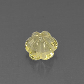 Quarzo naturale giallo da 2,42 ct, taglio fiore, trasparente