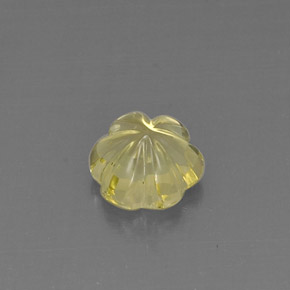 Quarzo naturale giallo da 2,98 ct, taglio fiore, trasparente