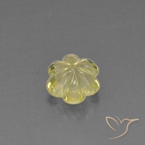 Quarzo Giallo pallido naturale da 2.83 ct, Taglio a fiore, Trasparente