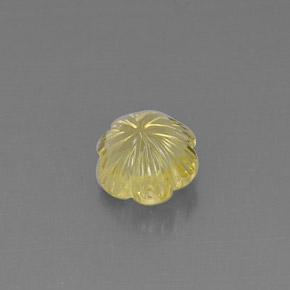 Quarzo naturale giallo da 2,52 ct, taglio fiore, trasparente