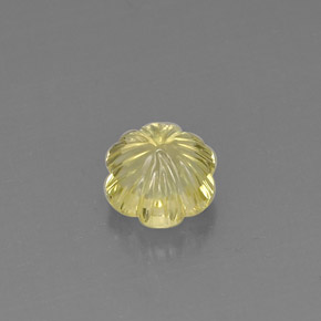 Quarzo naturale giallo da 2,57 ct, taglio fiore, trasparente