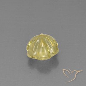 Quarzo Giallo chiaro naturale da 4.06 ct, Taglio a fiore, Trasparente