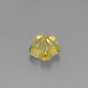 Quarzo naturale giallo da 2,49 ct, taglio fiore, trasparente