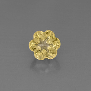 Quarzo naturale giallo da 2,93 ct, taglio fiore, trasparente