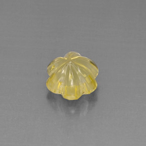 Quarzo Giallo limone naturale da 3.66 ct, Taglio a fiore, Trasparente