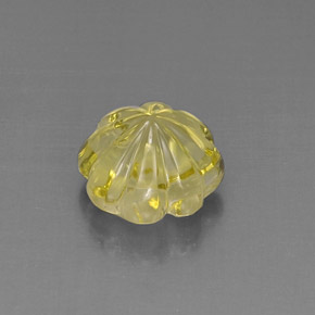 Quarzo naturale giallo da 7,42 ct, taglio fiore, trasparente