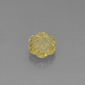 Quarzo naturale giallo da 2,67 ct, taglio fiore, trasparente