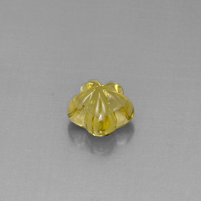 Quarzo naturale giallo da 2,52 ct, taglio fiore, trasparente