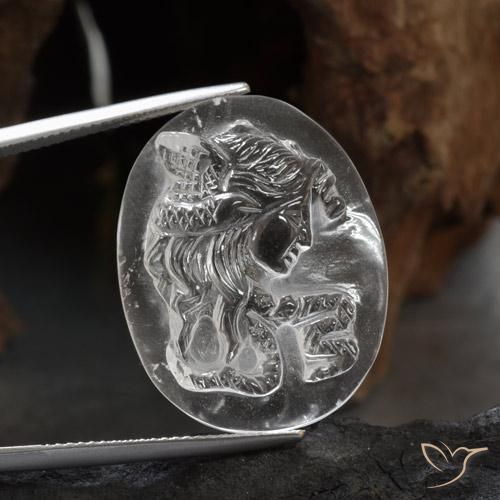 27.24ct Naturale Bianco trasparente Quarzo, Taglio a fantasia, Trasparente