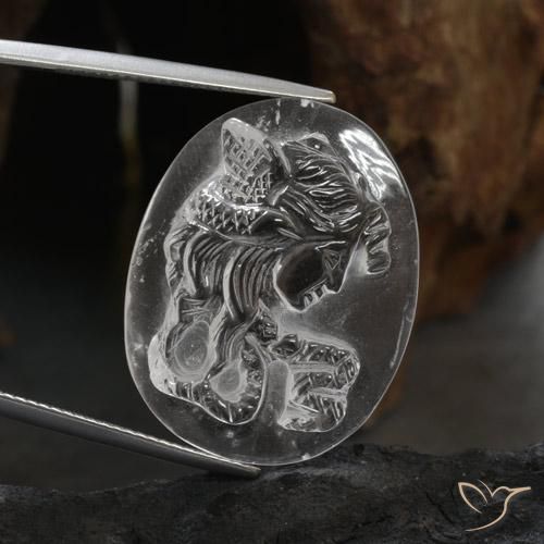 Quarzo Bianco trasparente naturale da 27.24 ct, Taglio a fantasia, Trasparente