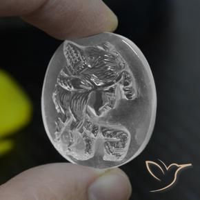 Quarzo Bianco trasparente naturale da 33.79 ct, Ovale, Trasparente