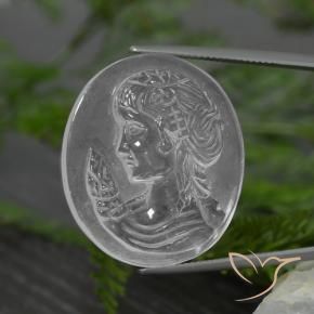 Quarzo Bianco trasparente naturale da 34.18 ct, Taglio a fantasia, Trasparente
