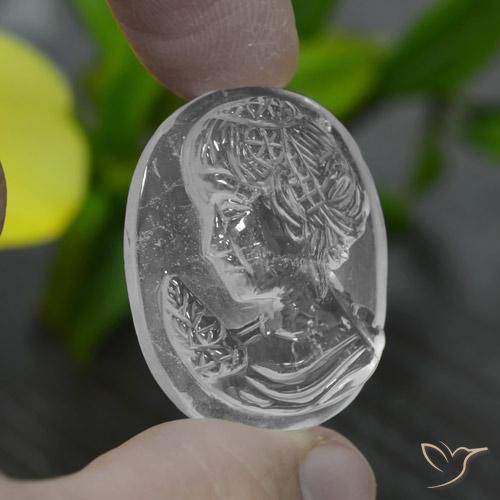 Quarzo Bianco trasparente naturale da 35.42 ct, Taglio a fantasia, Trasparente