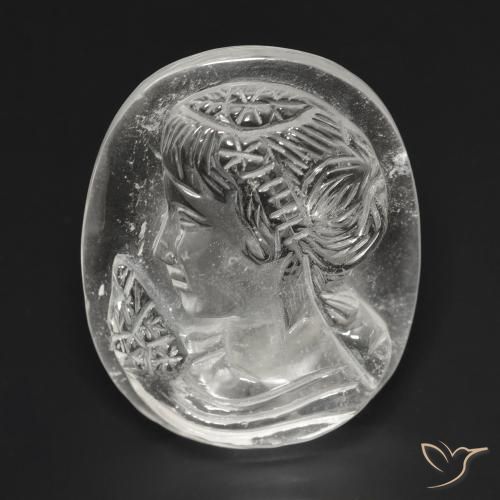 35.80ct Naturale Bianco trasparente Quarzo, Taglio a fantasia, Trasparente