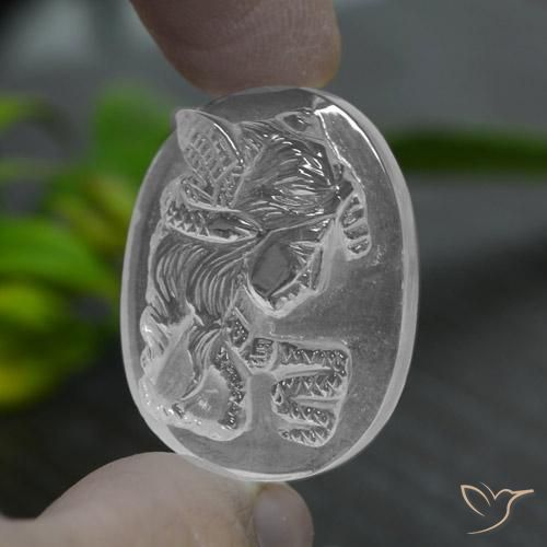 Quarzo naturale bianco da 39,50 ct, forma fantasia, trasparente