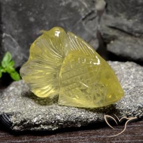 Quarzo naturale giallo da 60,55 ct, forma fantasia, trasparente