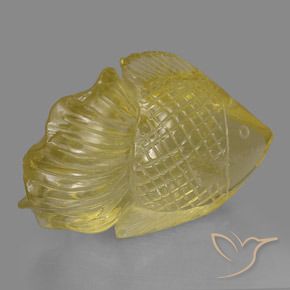 Quarzo Oro chiaro naturale da 125.85 ct, Taglio a fantasia, Traslucido