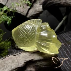 Quarzo Giallo mais chiaro naturale da 158.20 ct, Taglio a fantasia, Trasparente