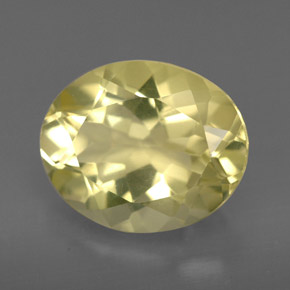Quarzo naturale giallo da 3,35 ct, taglio ovale, VVS-VS