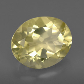 Quarzo naturale giallo da 3,35 ct, taglio ovale, VVS-VS