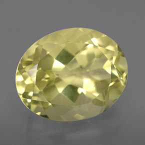 Quarzo naturale giallo da 3,26 ct, taglio ovale, VVS-VS