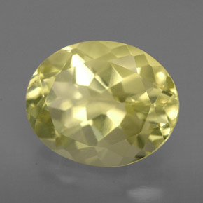 Quarzo naturale giallo da 3,26 ct, taglio ovale, VVS-VS