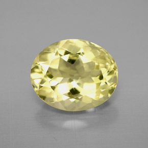 Quarzo naturale giallo da 3,12 ct, taglio ovale, VVS-VS