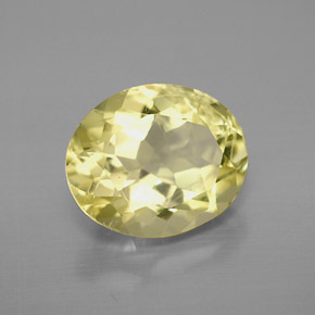 Quarzo naturale giallo da 3,12 ct, taglio ovale, VVS-VS