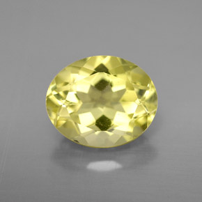 Quarzo naturale giallo da 3,55 ct, taglio ovale, VVS