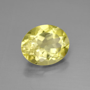 Quarzo naturale giallo da 3,55 ct, taglio ovale, VVS