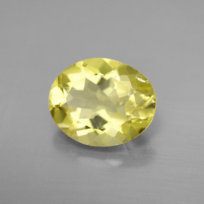 Quarzo naturale giallo da 3,24 ct, taglio ovale, VVS-VS