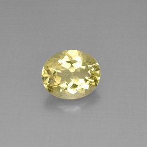 Quarzo naturale giallo da 3,29 ct, taglio ovale, VVS