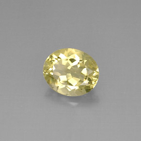 Quarzo naturale giallo da 3,29 ct, taglio ovale, VVS