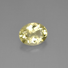 Quarzo naturale giallo da 3,86 ct, taglio ovale, VVS